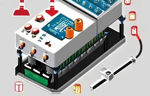 Схема архитектуры автоматизации: датчики, контроллер PLC/MCU, модули ввода-вывода, сеть fieldbus и привод с обратной связью.
